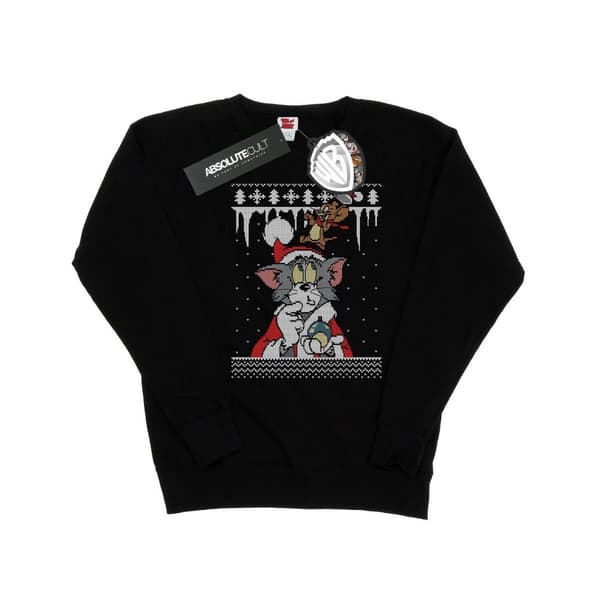 Tom And Jerry Womens/Ladies Christmas Fair Isle Sweatshirt