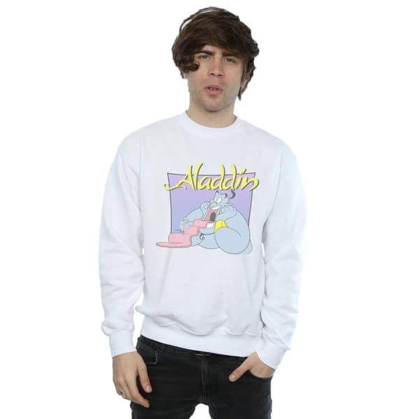Disney Mens Aladdin Genie Wishing Dude Sweatshirt