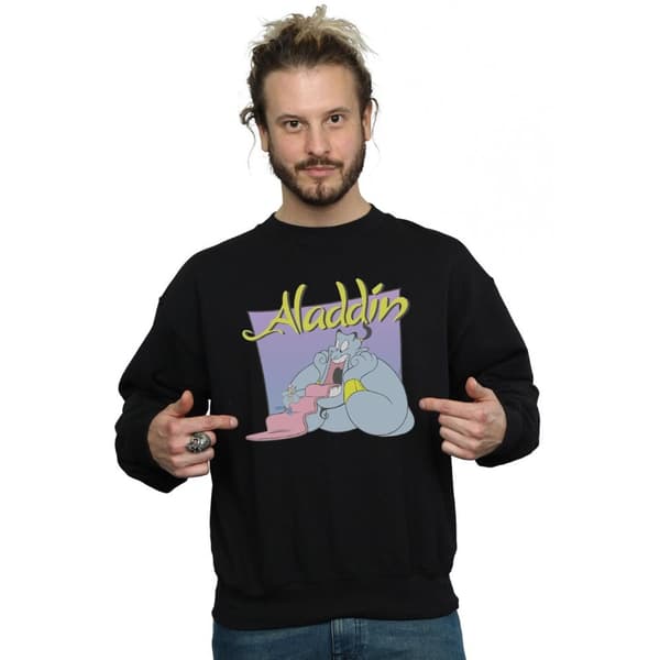 Disney Mens Aladdin Genie Wishing Dude Sweatshirt