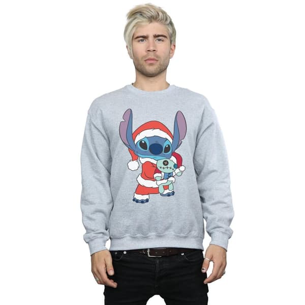 Disney Mens Lilo And Stitch Stitch Christmas Sweatshirt