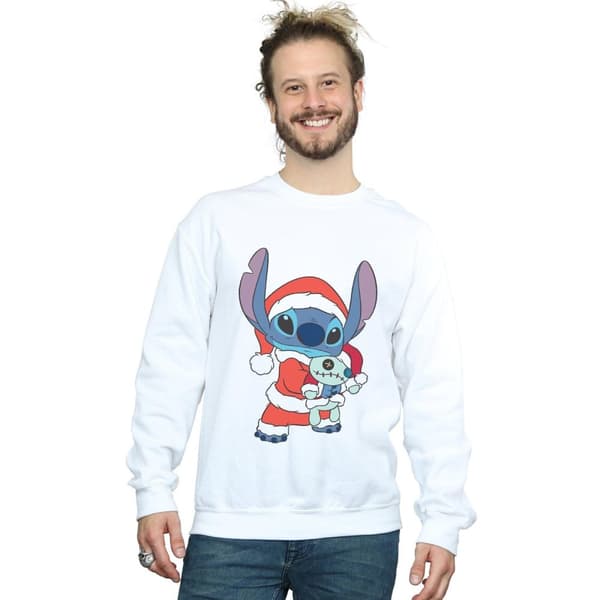 Disney Mens Lilo And Stitch Stitch Christmas Sweatshirt