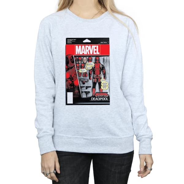 Marvel Womens/Ladies Deadpool Action Figure Sweatshirt