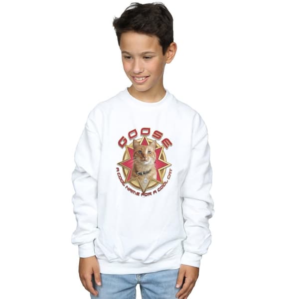 Marvel Pojkar Captain Marvel Goose Cool Cat Sweatshirt