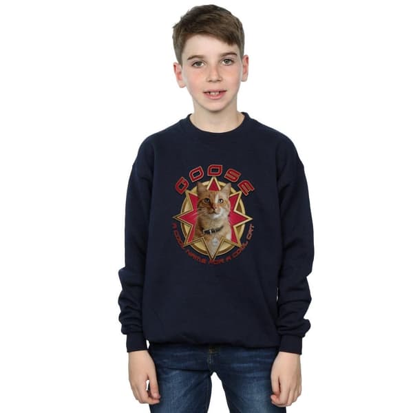 Marvel Pojkar Captain Marvel Goose Cool Cat Sweatshirt