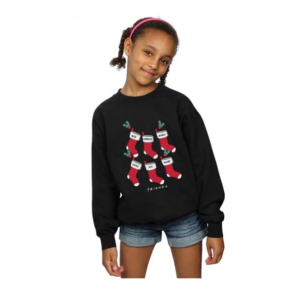 Friends Sweatshirt med julstrumpor för flickor