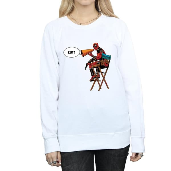 Marvel Dam/Tjej Deadpool Regissörsstolen Sweatshirt