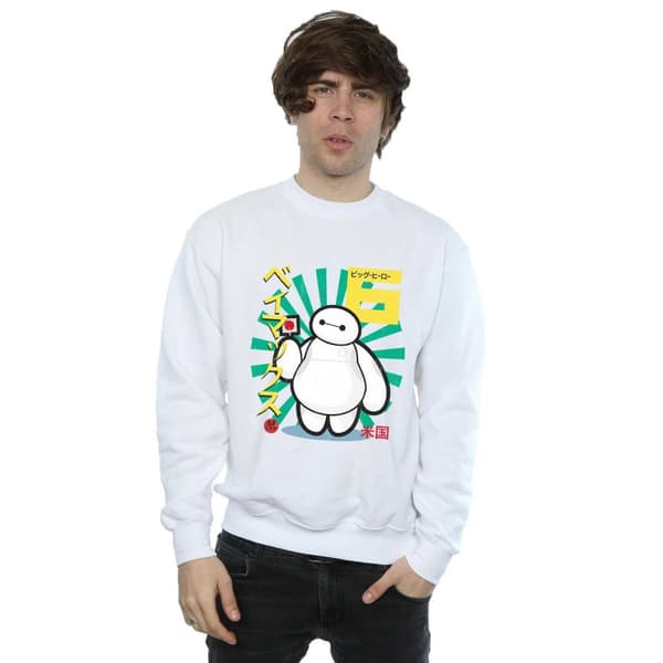 Disney Mens Big Hero 6 Baymax Lollypop Sweatshirt
