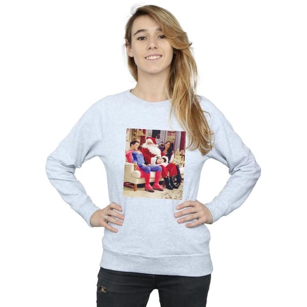 Friends Womens/Ladies Couch Santa Sweatshirt