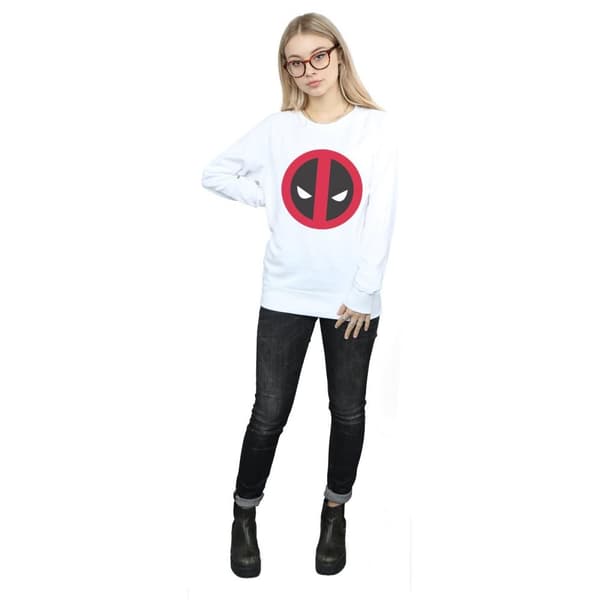 Marvel Womens/Ladies Deadpool Large Clean Logo Sweatshirt