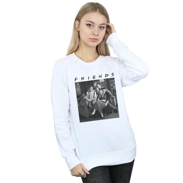 Friends Womens/Ladies Black And White Photo Sweatshirt