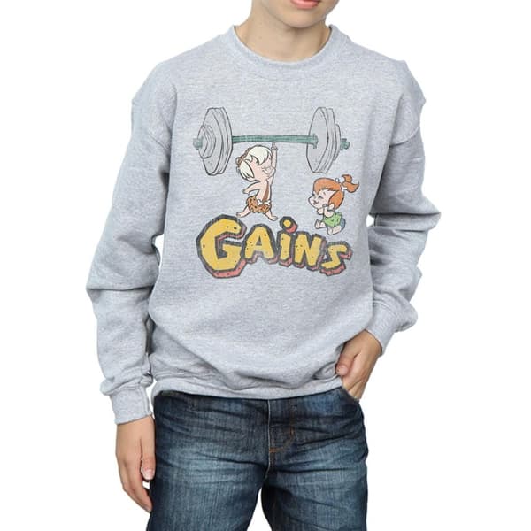 The Flintstones Pojkar - Bam Bam Gains - Sweatshirt med tryck