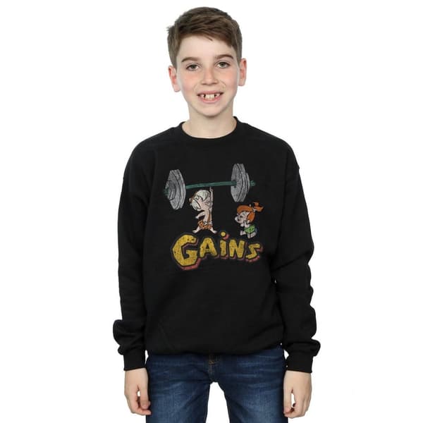The Flintstones Pojkar - Bam Bam Gains - Sweatshirt med tryck