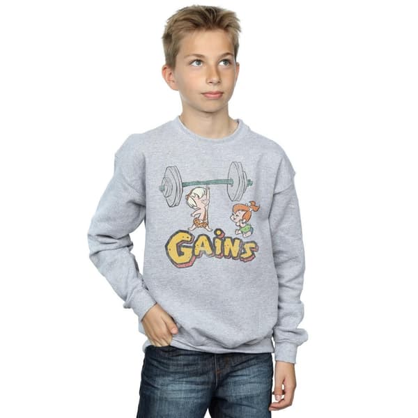 The Flintstones Pojkar - Bam Bam Gains - Sweatshirt med tryck