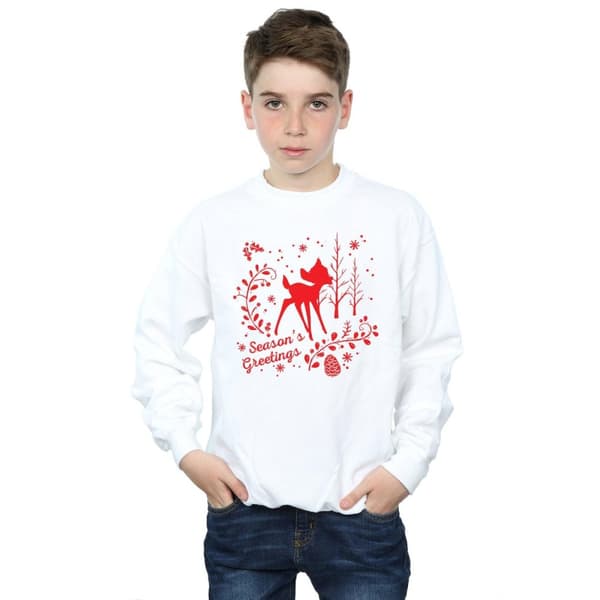 Disney Bambi - Sweatshirt med julhälsning för pojkar