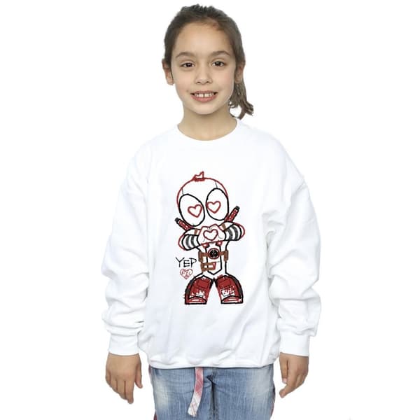 Marvel Girls Deadpool Love Beam Line Sweatshirt