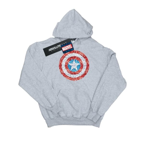 Marvel Kapten Amerikas pixelerade sköld - huvtröja, herr