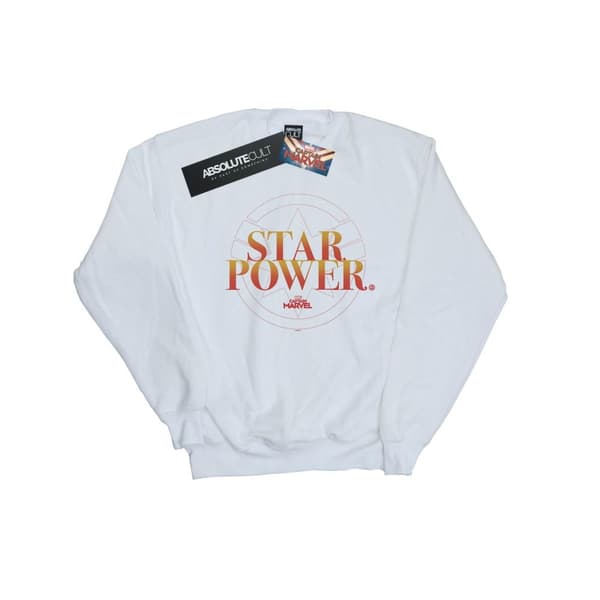 Marvel Girls Captain Marvel Star Power Sweatshirt