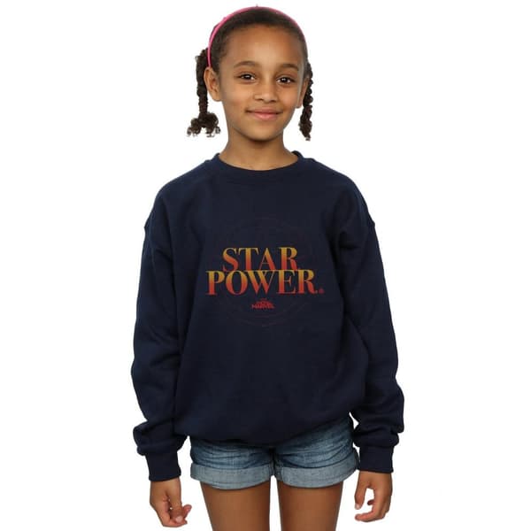 Marvel Girls Captain Marvel Star Power Sweatshirt