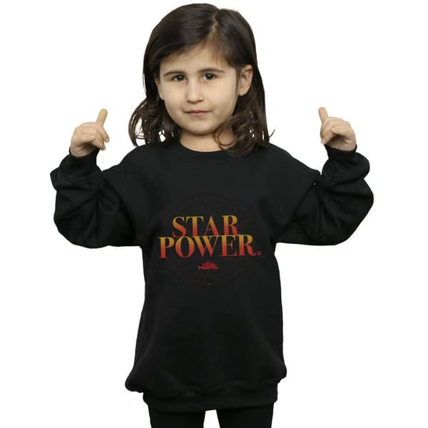 Marvel Girls Captain Marvel Star Power Sweatshirt