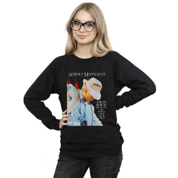 David Bowie Sweatshirt - Kvinnor/Damer Serious Moonlight