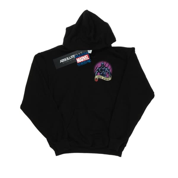 Marvel Mens Black Panther Tattoo Breast Print Hoodie