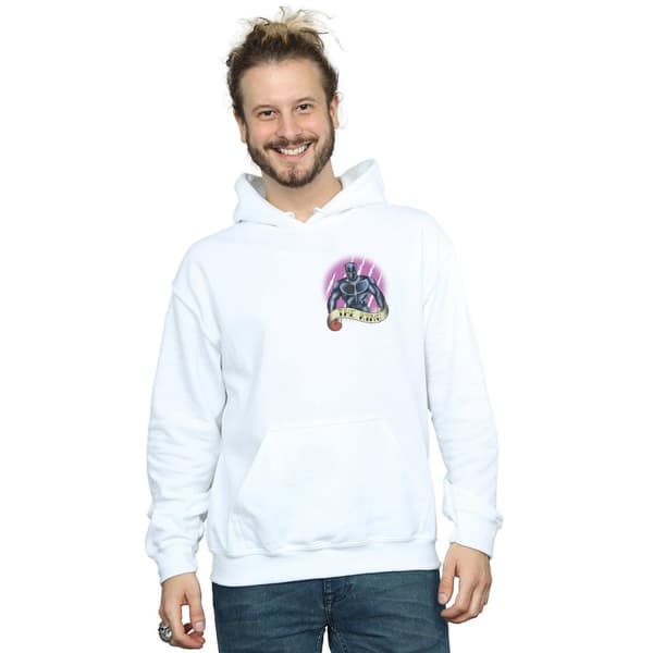 Marvel Mens Black Panther Tattoo Breast Print Hoodie