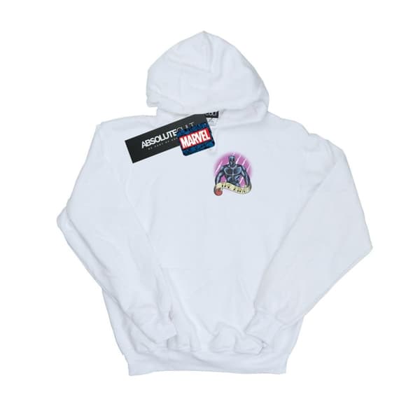 Marvel Mens Black Panther Tattoo Breast Print Hoodie White L