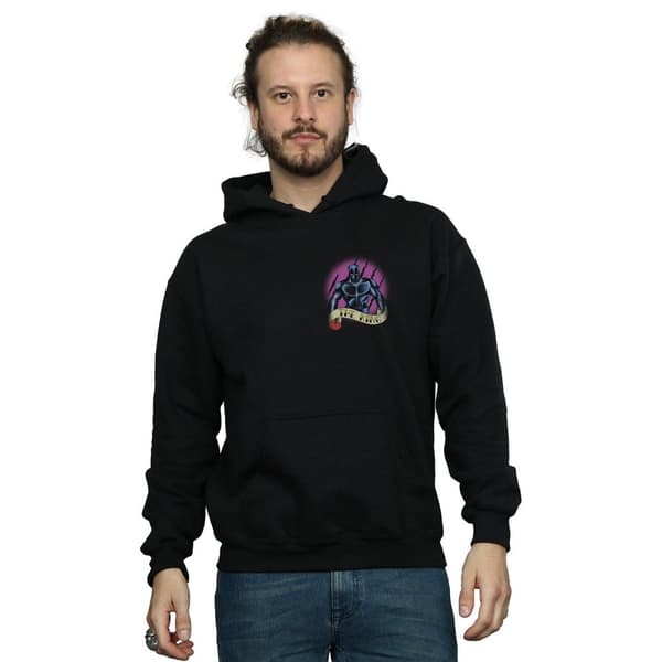 Marvel Mens Black Panther Tattoo Breast Print Hoodie