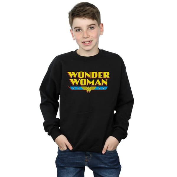 DC Comics Boys Wonder Woman Text Logo Sweatshirt