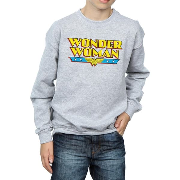 DC Comics Boys Wonder Woman Text Logo Sweatshirt