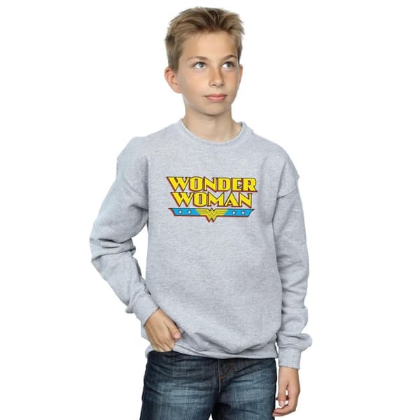 DC Comics Boys Wonder Woman Text Logo Sweatshirt