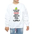 Miniatyrbilde 3 av 5: Elf Girls Christmas Cheer Text Sweatshirt