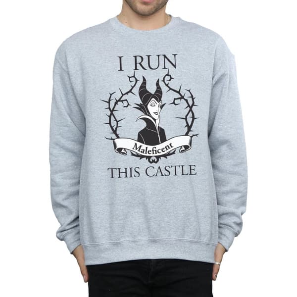 Disney Mens Maleficent I Run This Castle Sweatshirt