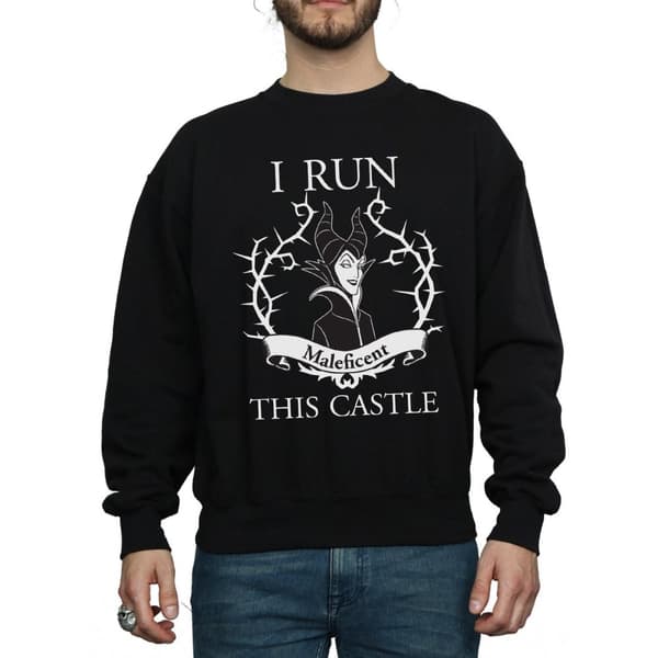 Disney Mens Maleficent I Run This Castle Sweatshirt