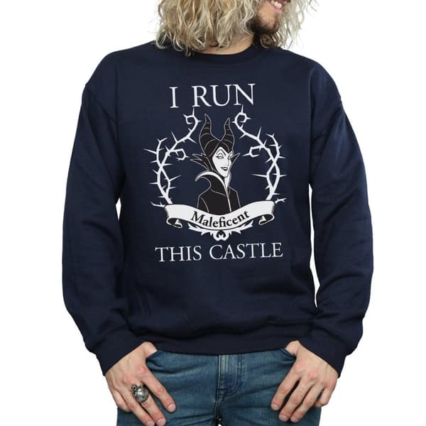 Disney Mens Maleficent I Run This Castle Sweatshirt
