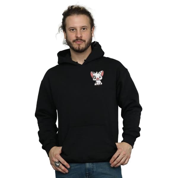 Disney Mens Moana Pua The Pig Breast Print Hoodie