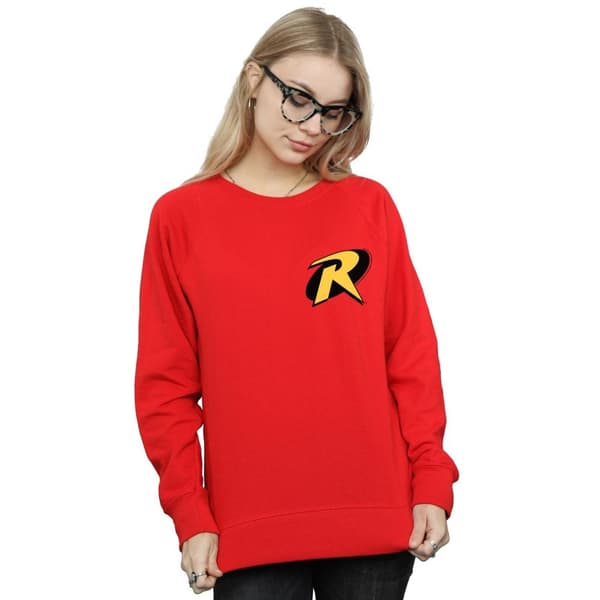 DC Comics Dam/Tjej Batman Robin Logo Sweatshirt