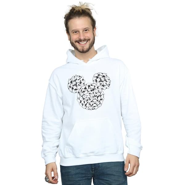 Disney Mens Musse Pigg Head Of Hands Hoodie