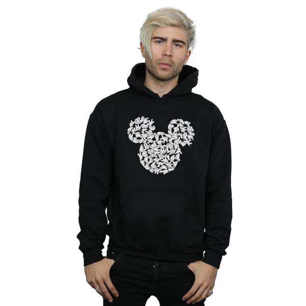 Disney Mens Musse Pigg Head Of Hands Hoodie