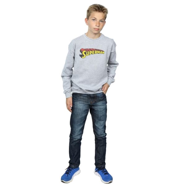 DC Comics Pojkar Superman Telescopic Crackle Logo Sweatshirt