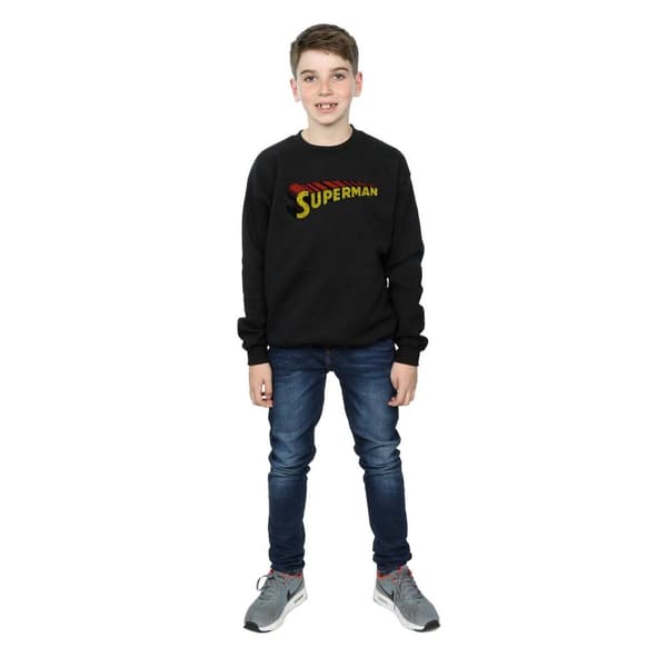 DC Comics Pojkar Superman Telescopic Crackle Logo Sweatshirt