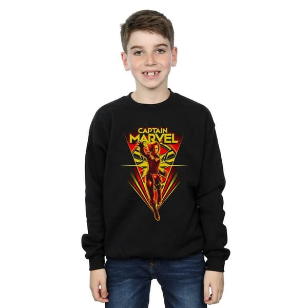 Marvel Boys Captain Marvel Flying V Sweatshirt