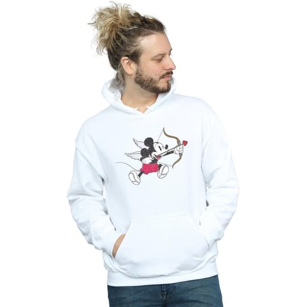 Disney Mens Mickey Mouse Love Cherub Hoodie