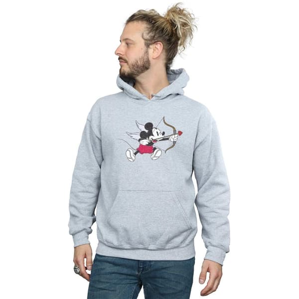 Disney Mens Mickey Mouse Love Cherub Hoodie