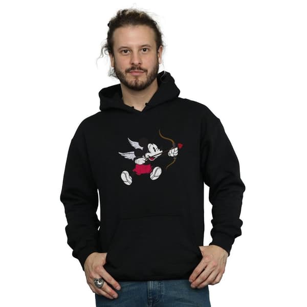 Disney Mens Mickey Mouse Love Cherub Hoodie