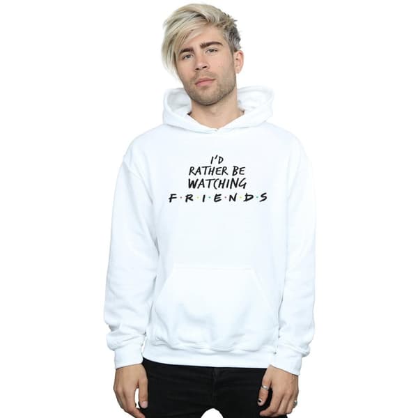 Friends Mens Rather Be Watching Hoodie