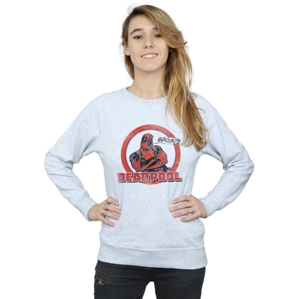 Marvel Womens/Ladies Deadpool Seriously Speech Bubble Sweatshirt