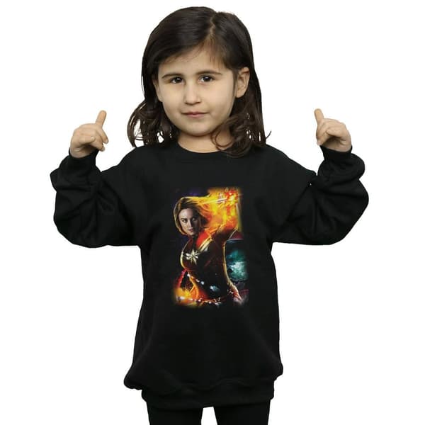 Marvel Girls Captain Marvel Galactic Shine Sweatshirt