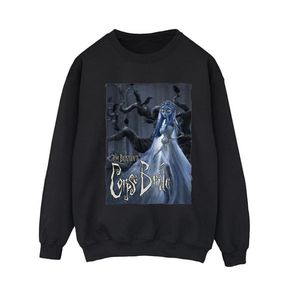 Corpse Bride Womens/Ladies Wedding Gown Poster Sweatshirt Black XL