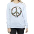 Miniatyrbild 3 av 5: Woodstock Sweatshirt med blommor och Peace-tema, dam/dam